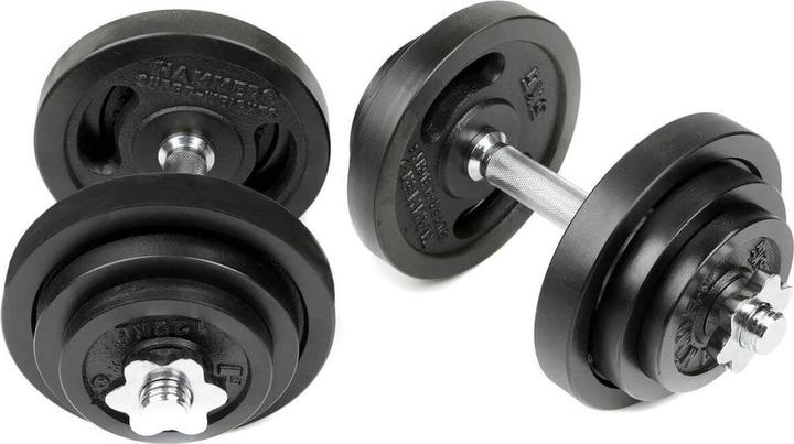 Image du produit Hammer Fitness Ensemble d'haltères courts 40 kg, fer