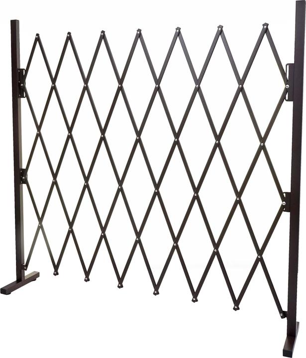 Produktbild Swisshandel24 Absperrgitter, Scherengitter Rankhilfe Tierschutzgitter ausziehbar, Alu braun - Höhe 153cm, Breite 2 (31 cm)