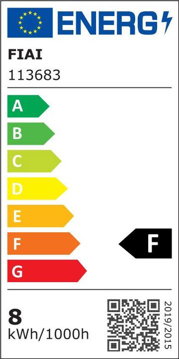Energy Label Isoled Full spectrum (GU10, 7 W, 500 lm, 1 x, F)