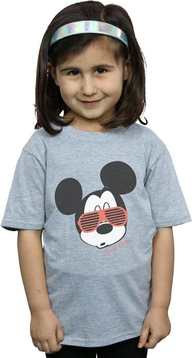 Actual product image Disney Girls Mickey Mouse Sunglasses Cotton T-Shirt (140, 146)