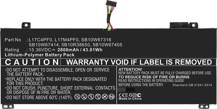 Image du produit CoreParts Batterie d'ordinateur portable pour Lenovo (2800 mAh)