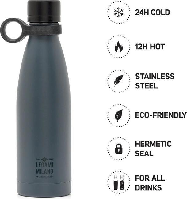 Image du produit Legami Thermoflasche 500 Ml - Hot&Cold "Black" (0.50 l)
