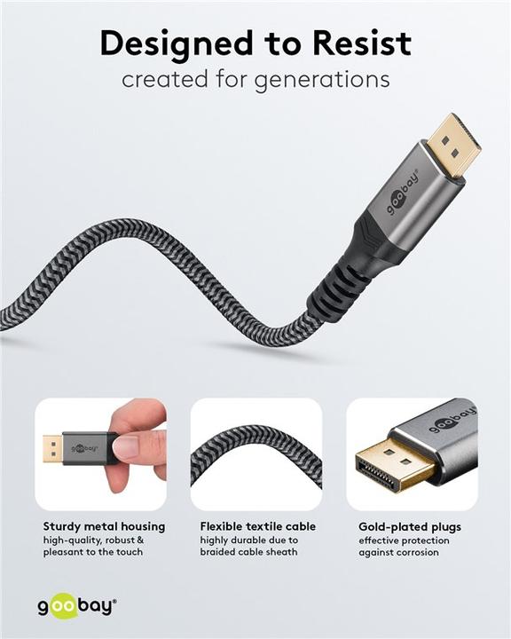 Actual product image Goobay DisplayPort – DisplayPort (3 m, DisplayPort)
