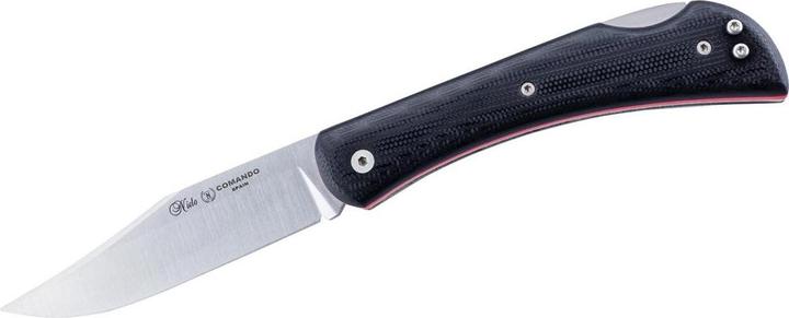 Produktbild Nieto Taschenmesser COMANDO, Stahl Böhler N695, Back Lock, schwarze G10-Griffschalen, rote Fibergla