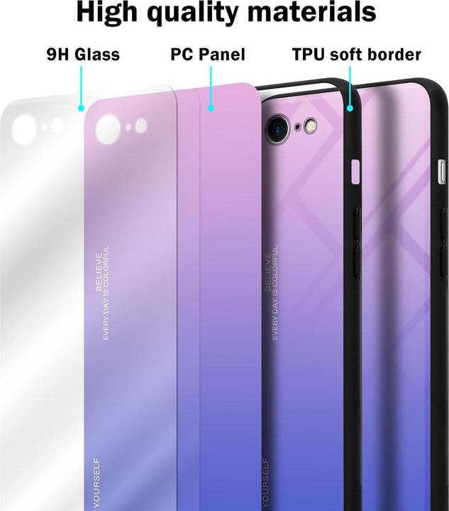 Productafbeelding Cadorabo TPU 2 kleuren glasdekking (Apple iPhone 7, Apple iPhone SE (2e generatie))