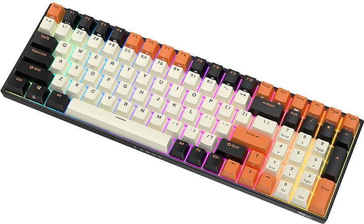 Image du produit Royal Kludge Clavier mécanique RK100 RGB, brown switch (noir-orange) (ING. Int., Sans fil)