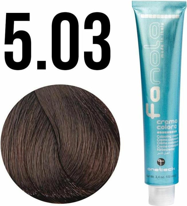 Actual product image Fanola 5*03 Castaño Claro Calido 100ml (5*03 Castaño Claro Calido 100ml)