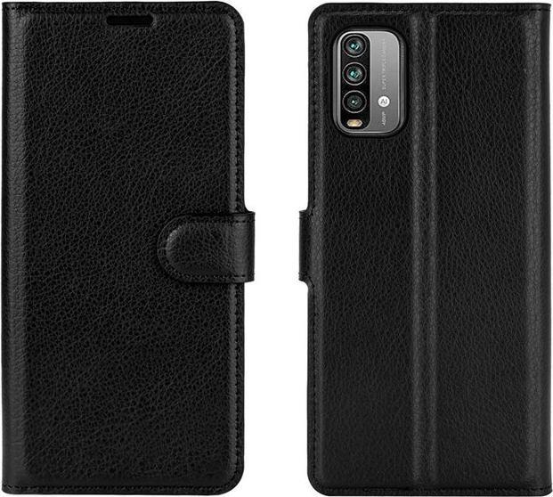 Actual product image MU Classic Litchi Leather Bookcover Series (Xiaomi Redmi 9T, Realme 9 4G)