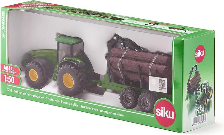 Image du produit Siku Tracteur avec remorque forestière
