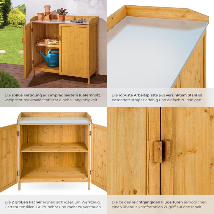 Actual product image tectake Garden storage bench