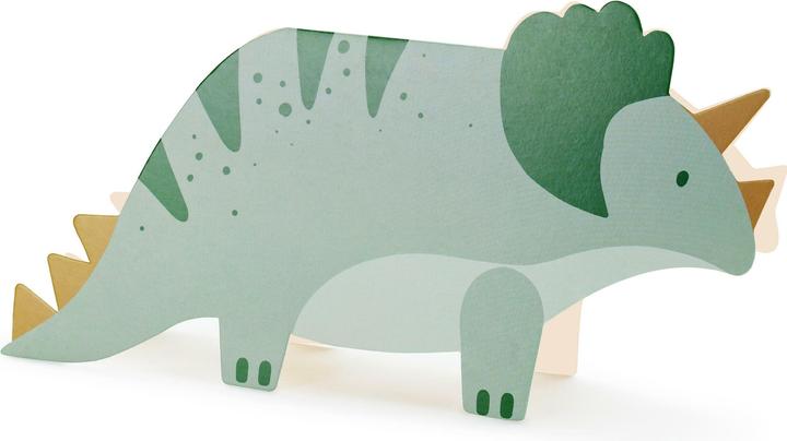 Produktbild Partydeco Einladungskarte Triceratops 6 Stück, Papierformat: 18.5 x (6 Stk.)