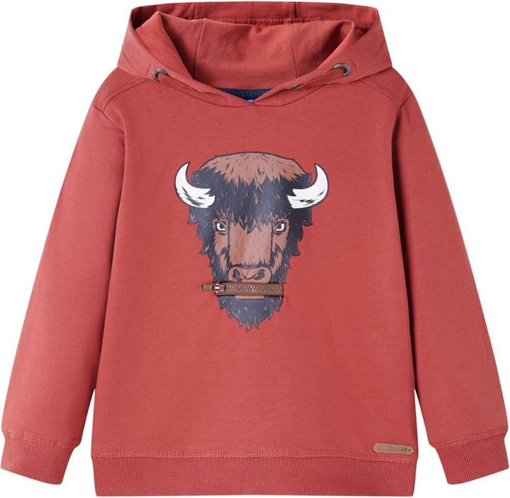Produktbild VidaXL Kinder-Kapuzenpullover Dunkelrot 128,Material: 95 (128)