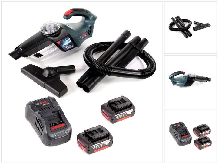 Actual product image Bosch Professional Bosch GAS 18V-1 Professional Cordless Vacuum Cleaner Li-Ion + 2x Batteries 4.0 Ah + Charger GAL