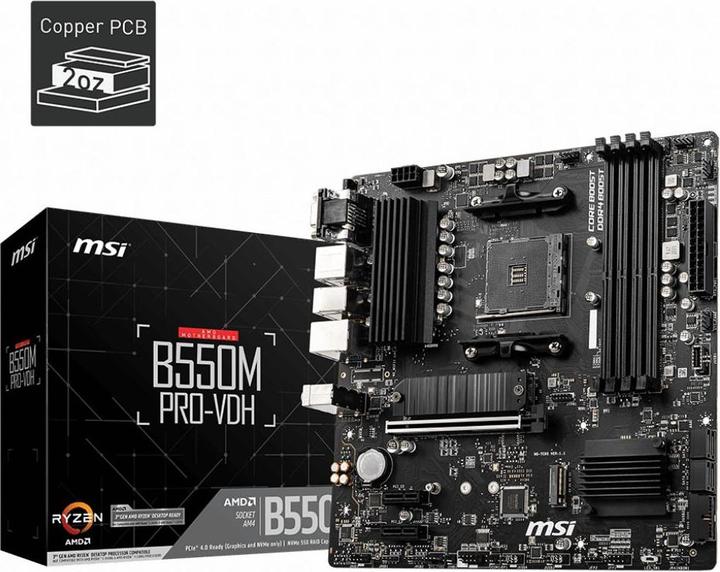 Actual product image MSI Pro-VDH (AM4, AMD B550, mATX)