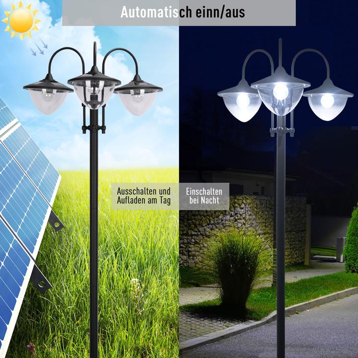 Produktbild Outsunny Solar-Laterne mit Blumentopf (IP44)