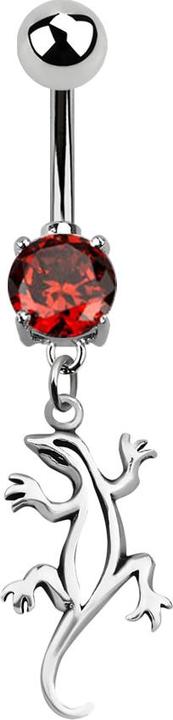 Immagine prodotto Star Piercing Banana argento con ciondolo lucertola arancione (Argento 925, Acciaio chirurgico 316L, senza ottone)