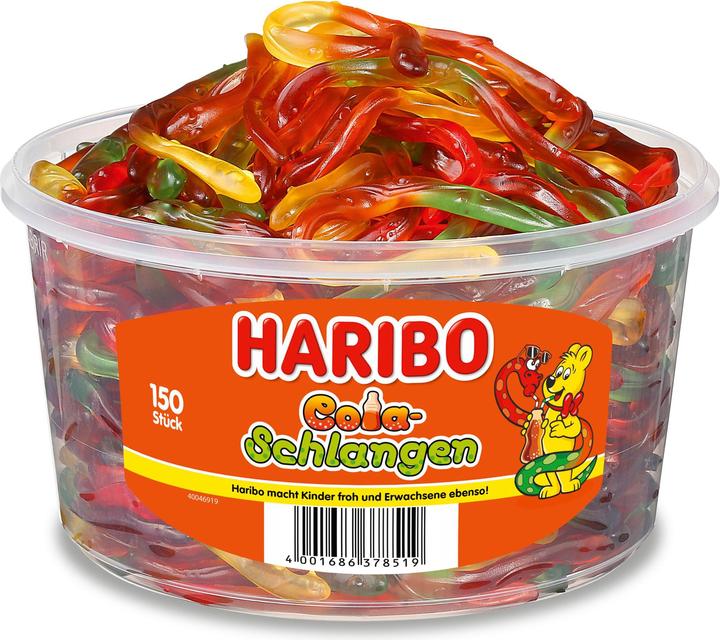 Image du produit Haribo Cola-Schlangen (150 pcs, 1050 g)