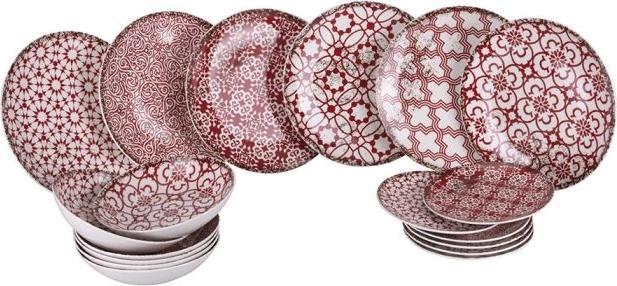 Villa D'Este Home Tivoli Kasbah Porpora Tafelservice aus Porzellan 18tg (6 Piece)