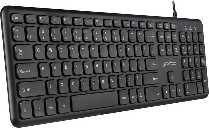 Actual product image Perixx PERIBOARD-210, DE, wired, silent keys, black (US, Cable)