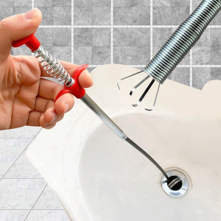 Produktbild König Design Abflussreiniger Rohrbürste Abflussfrei Rohr Abfluss Siphon Bürste Spirale Haare (1 Stk.)