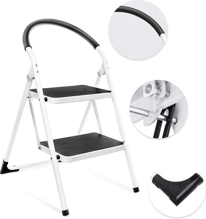 Actual product image Haushalt 2 STEP STEEL LADDER BL-C102 WHITE