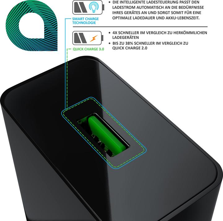 Immagine prodotto Aplic Caricatore USB QC 3.0 + caricatore wireless Qi (10 W)
