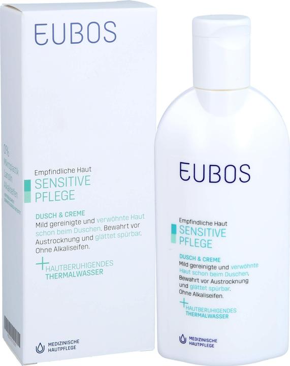 Actual product image Eubos SENSITIVE SHOWER & CREAM refill bag, 200 ml solution (200 ml)