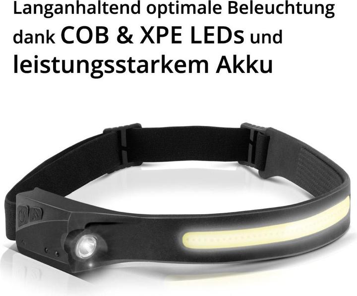 Immagine prodotto Stahlwerk Lampada frontale a LED ALS-350 ST con batteria ricaricabile integrata 5 modalità di illuminazione (350 lm)