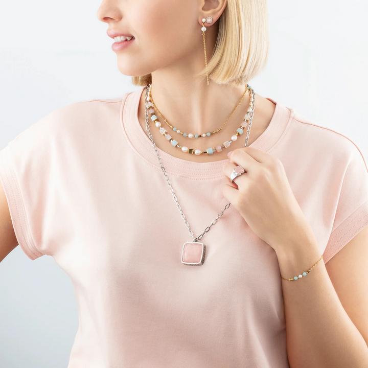 Immagine prodotto Coeur de Lion Cubi e Perle Classic Romantic Bicolore (Acciaio inossidabile, 42,5 cm)