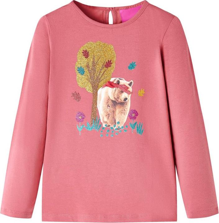 Image du produit VidaXL T-shirt manches longues enfant rose ancien 104,Composition : 95% coton. 5 (104)