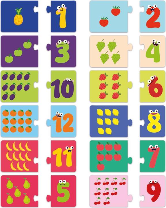 Actual product image Bluebird 12 Puzzles duo - J'apprends à compter (24 pieces)