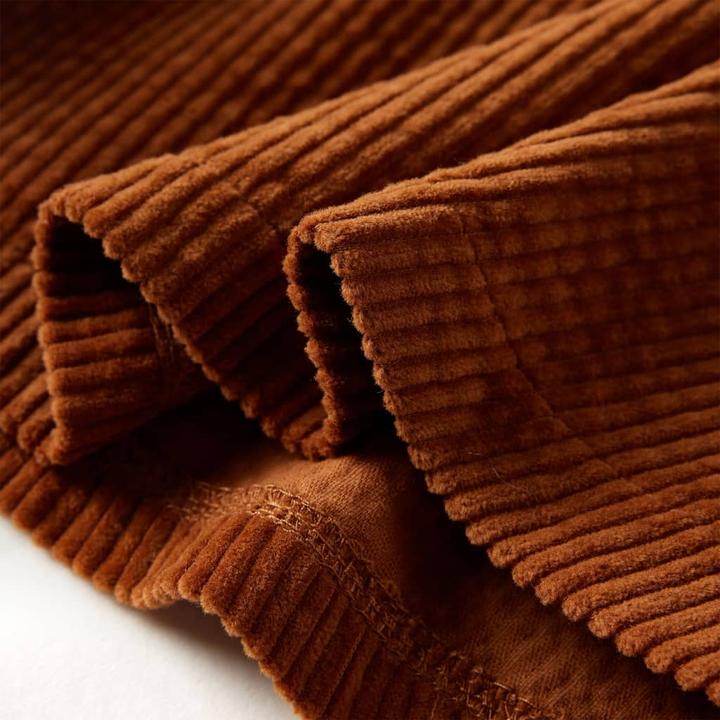 Produktbild VidaXL Kinderrock mit Taschen Cord Cognac 116,Material: 100 (116)