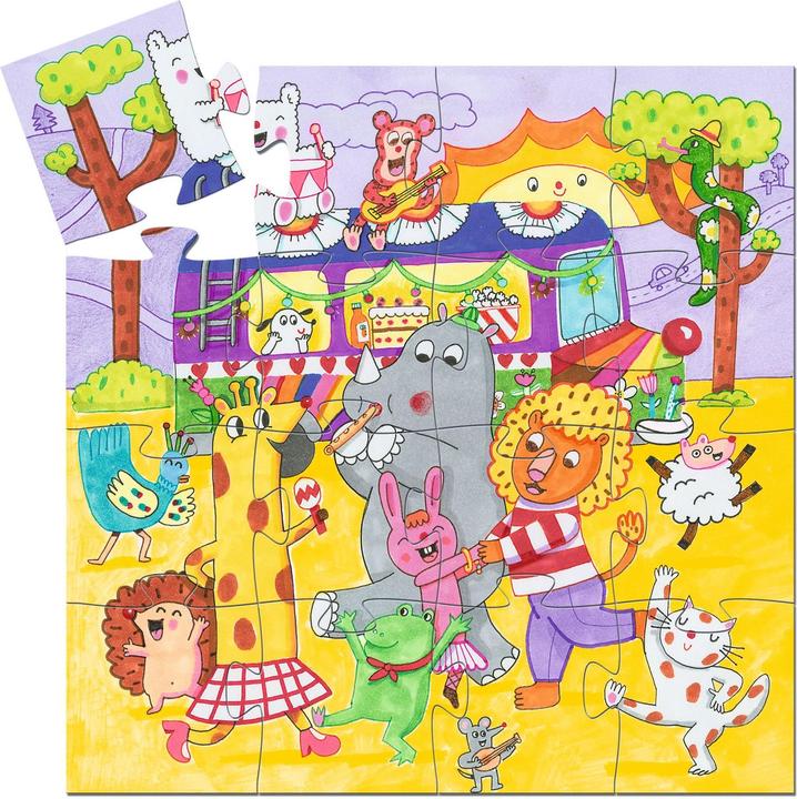 Actual product image Djeco Rainbow Bus (16 pieces)