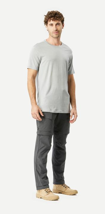 Actual product image Forclaz Merino shirt men's short sleeve backpacking - Travel 500 grey (L)