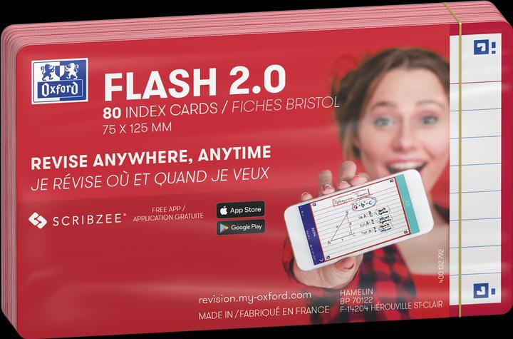 Actual product image Oxford FLASH 2.0 flashcards (75 x 125 mm, 80 x)