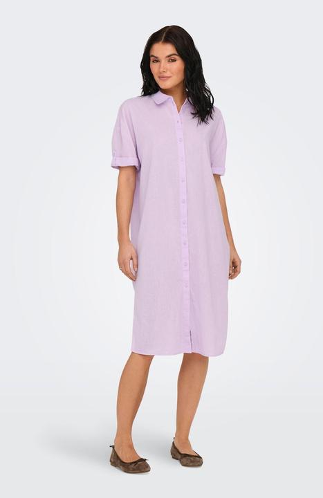 Actual product image JdY Locker geschnitten Hemdkragen Voluminöser Armschnitt Midikleid Kleid (L)