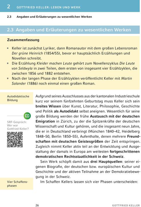 Produktbild Kleider machen Leute von Gottfried Keller- Textanalyse und Interpretation (Deutsch, Gottfried Keller, Daniel Rothenbühler, 2023)