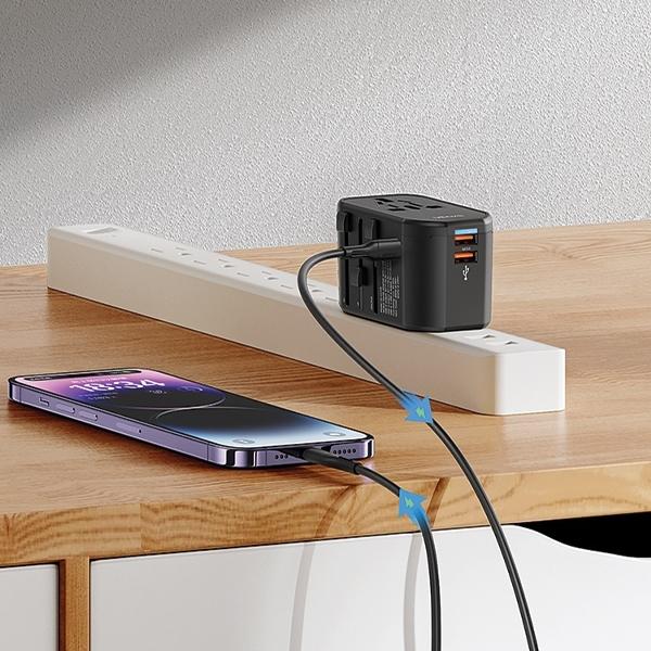 Actual product image Usams T59 Travel Charger with 20W Dual USB-A + Type-C