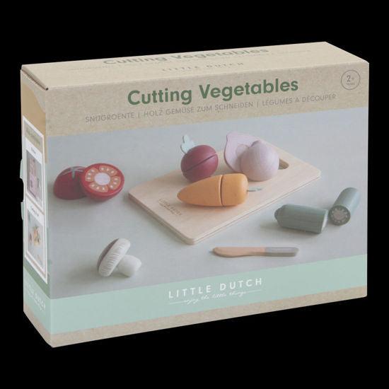 Actual product image Little Dutch Wooden vegetable cutting part