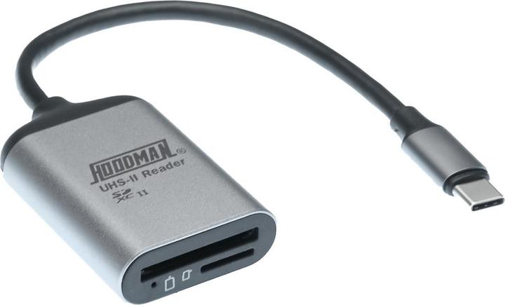 Actual product image Hoodman Steel SD & Micro SD UHSII enabled memory card reader USB 3.2 Gen 1