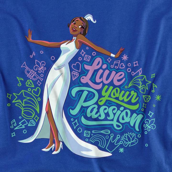 Actual product image Disney Princess Unisex Adult Live Your Passion Tiana T-Shirt (M)