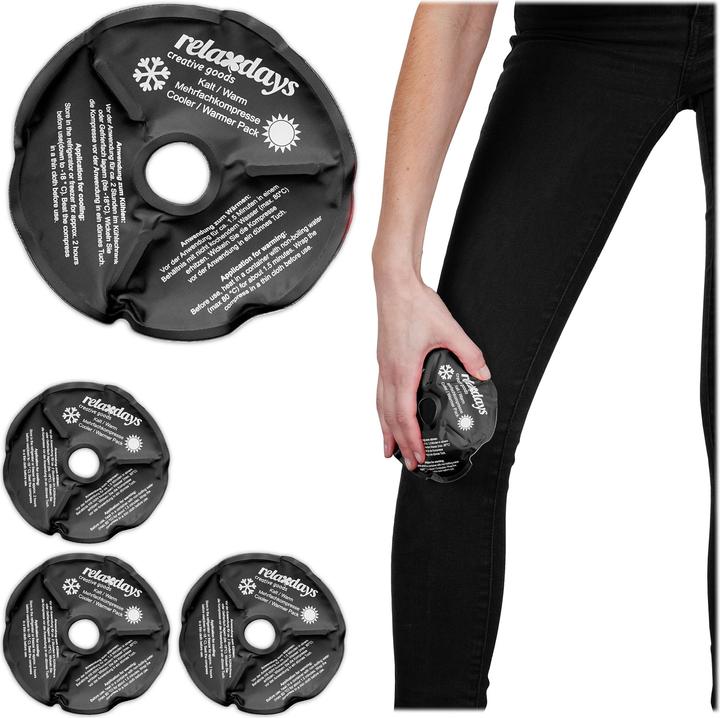 Relaxdays 4x Knie-Kühlpads (4 x, 110 g)