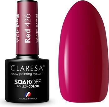 Claresa Soak Off UV/LED Red hybrid polish 426 5g (426 RED UV, UV-Gel Lack)