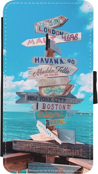 Immagine prodotto PhoneLook Cover Portafoglio nero Cool Cities Indicazioni (Apple iPhone XS, Apple iPhone X)