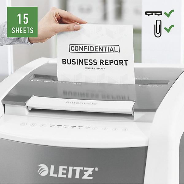 Actual product image Leitz Shredder IQ Autofeed Office Pro 600 P4 (Particle cut)