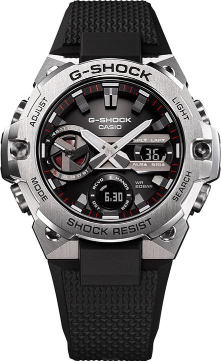 Immagine prodotto G-Shock G-Steel (Visualizzazione della riserva di carica, Orologio con pietra preziosa, Pedometro, Lunetta girevole a sinistra, 47 mm)