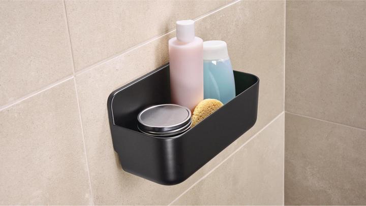 Actual product image tesa LAVAA shower basket, medium incl. adhesive solution without drilling