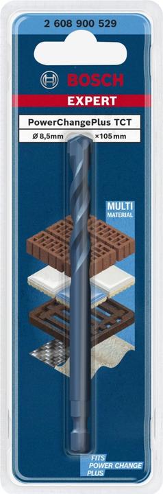 Produktbild Bosch Professional Zubehör EXPERT Power Change Plus Zentrierbohrer, TCT, 8,5 x 105 mm (8.5 Millimeter)