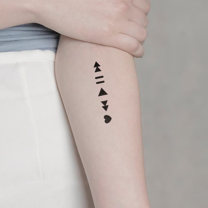 Immagine prodotto minink Tatuaggio temporaneo - cuore e chiavi musicali