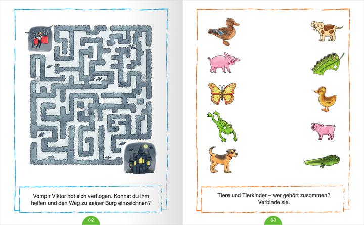 Produktbild Mein cleveres Vorschulbuch - Logisches Denken und Konzentration (Deutsch, Kristin Lückel, Nadine Bougie, 2025)